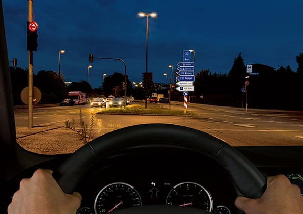 Nachtfahrt mit Solitaire Road Veredelung: deutlich weniger Blendung bei Kresinsky in Würzburg
